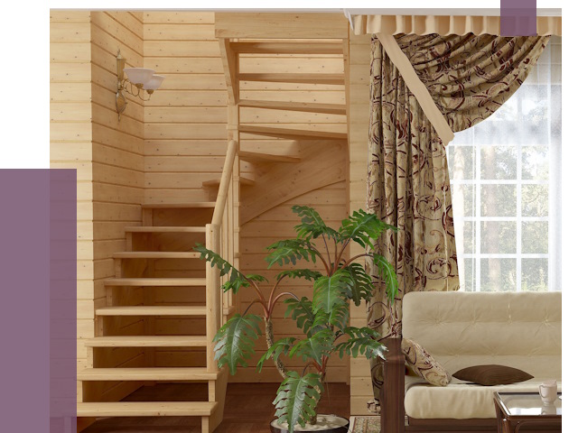 Лестницы для дачи в Асбесте от 75044 руб.  | ПРОЛЁТ-Сбс