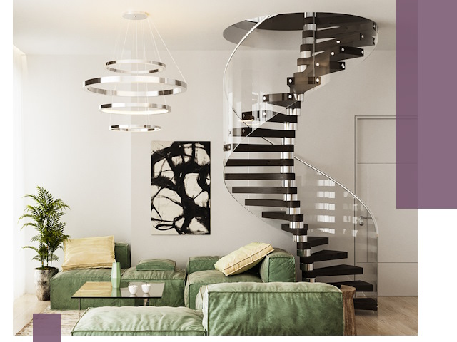 Лестницы для двухуровневой квартиры в Асбесте — изготовление и монтаж