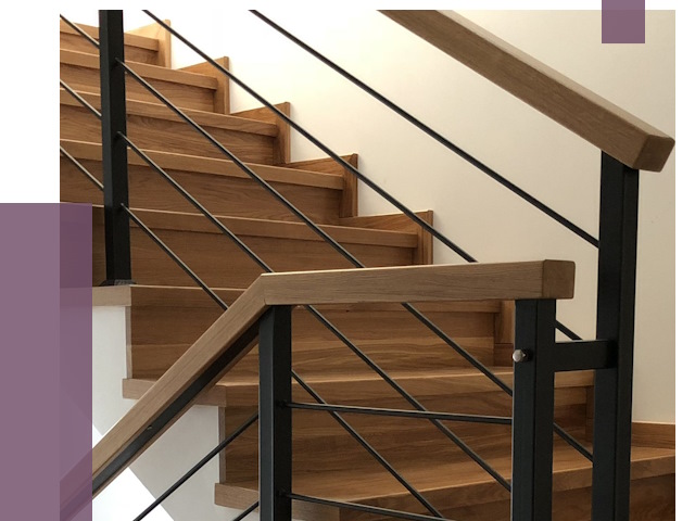 Обшивка металлической лестницы деревом в Асбесте от 4295 руб.