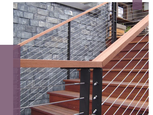 Тросовые перила под ключ в Асбесте от 7681 руб.