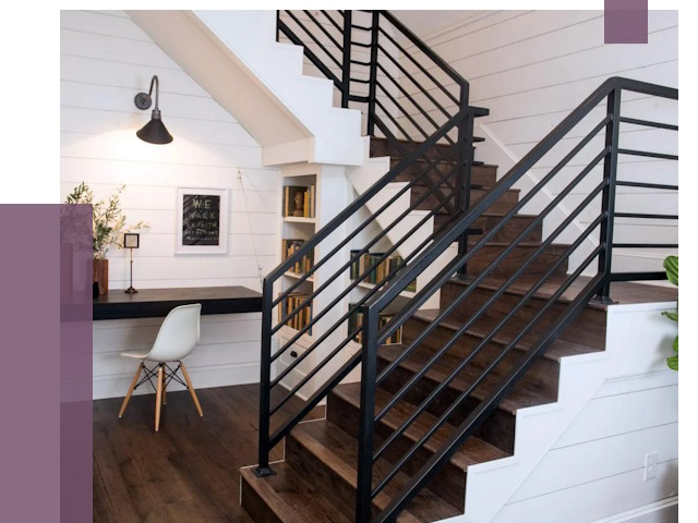 Перила для лестницы в доме в Асбесте от 7328 руб. — ПРОЛЁТ-Сбс