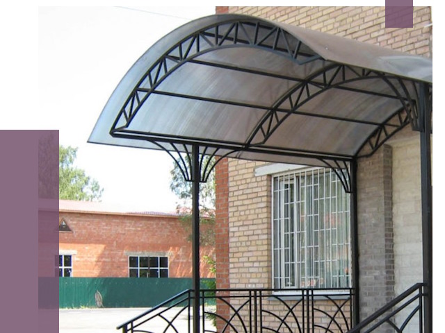 Металлические навесы и козырьки в Асбесте от 12634 руб.