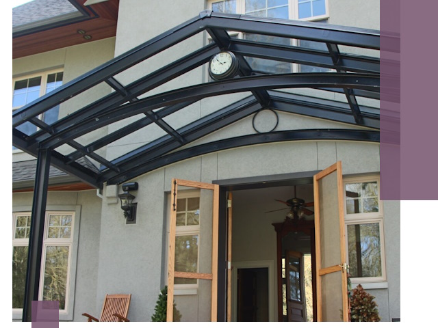 Изготовление и монтаж навесов и козырьков в Асбесте