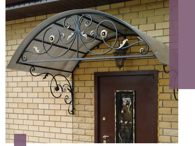 Изготовление козырьков из металла под ключ в Асбесте