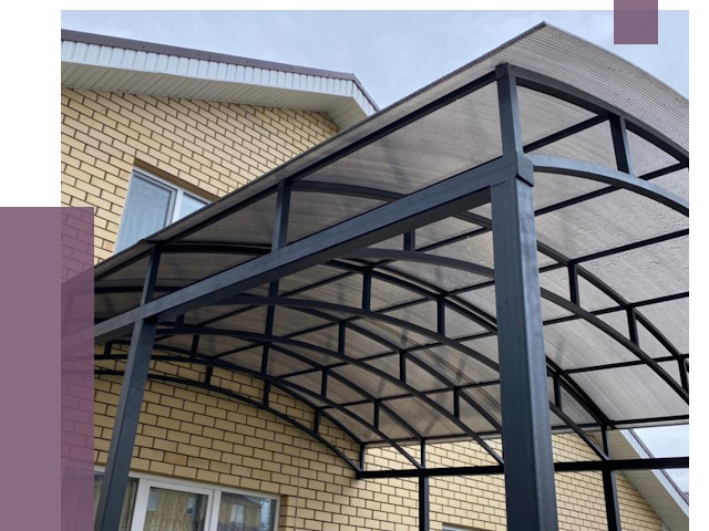 Монтаж козырьков в Асбесте от 11370 руб. | ПРОЛЁТ-Сбс