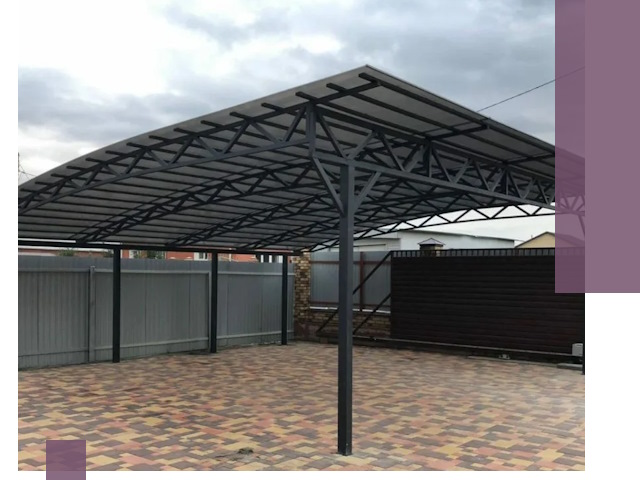 Недорогие навесы под ключ в Асбесте — изготовление и монтаж