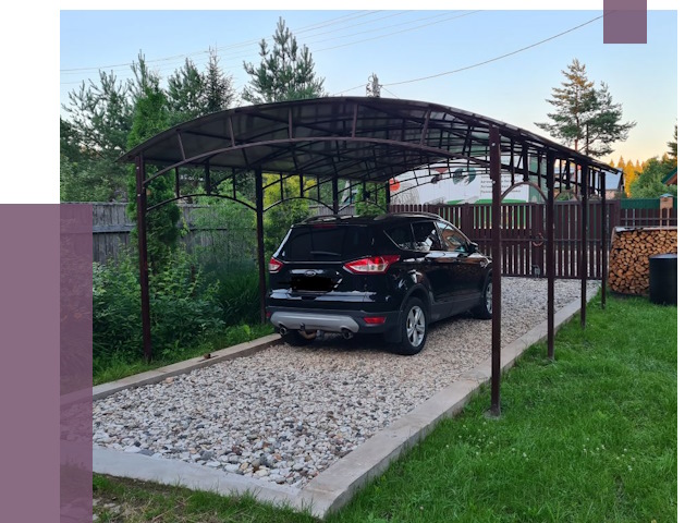 Навесы для автомобиля в Асбесте от 12987 руб.  | ПРОЛЁТ-Сбс