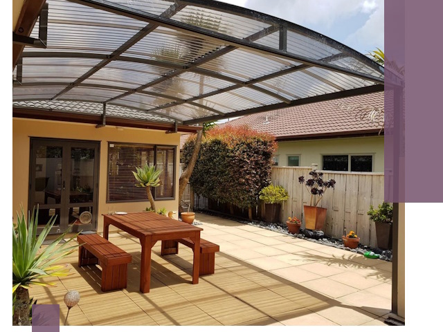 Навесы во двор под ключ в Асбесте — изготовление и монтаж