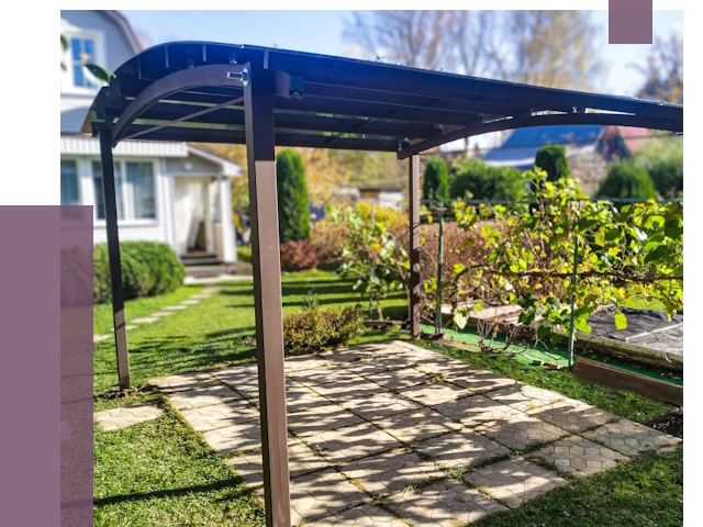 Навесы для дачи в Асбесте от 12583 руб. под ключ — ПРОЛЁТ-Сбс