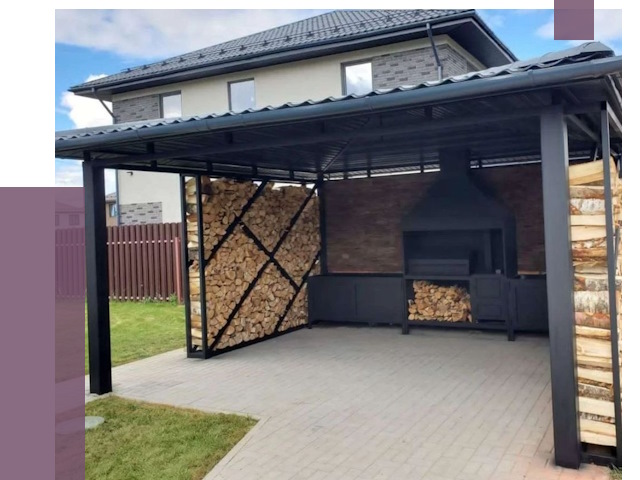 Навесы для барбекю в Асбесте от 12583 руб. под ключ | ПРОЛЁТ-Сбс