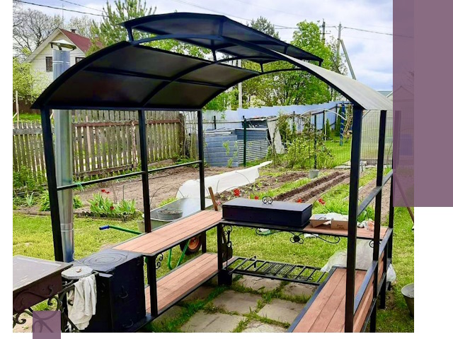 Навесы для барбекю в Асбесте: изготовление, монтаж и демонтаж