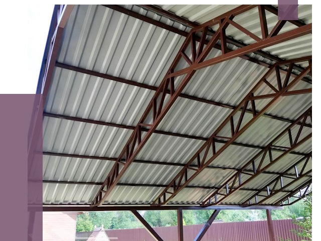 Навесы из профнастила в Асбесте от 7277 руб. | ПРОЛЁТ-Сбс