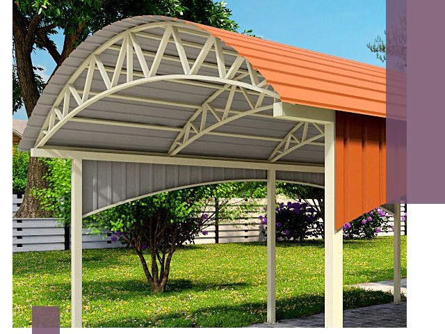 Навесы из профнастила под ключ в Асбесте — установка и монтаж