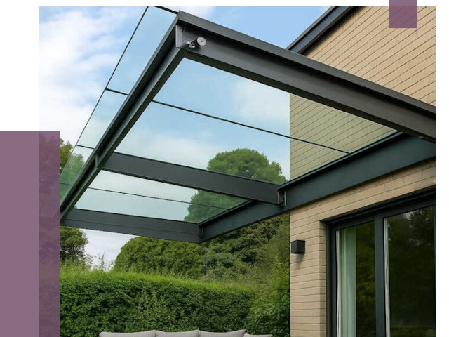 Стеклянные навесы и козырьки в Асбесте от 12128 руб.