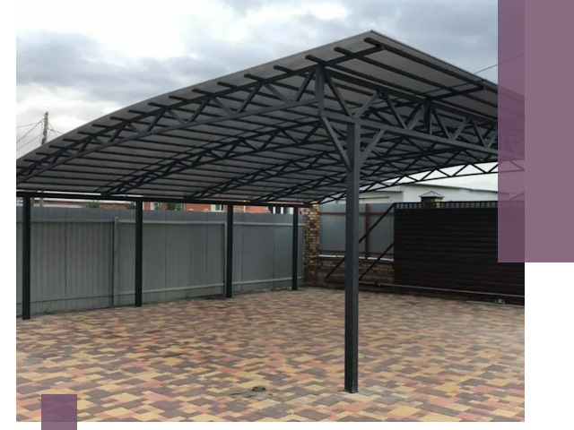 Металлические навесы под ключ в Асбесте — изготовление и монтаж