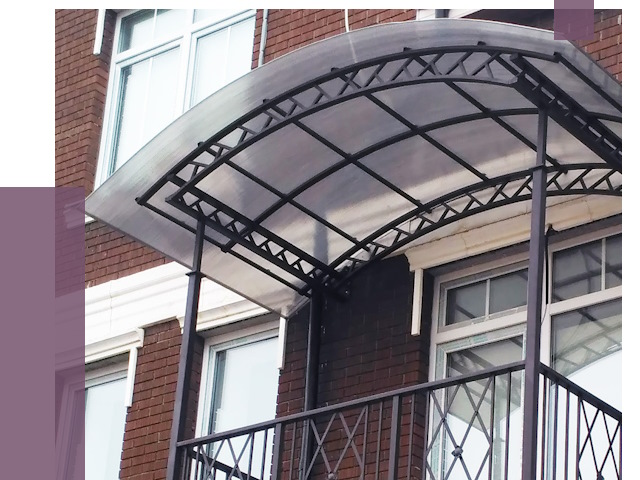 Козырьки над балконом в Асбесте от 8540 руб.  | ПРОЛЁТ-Сбс