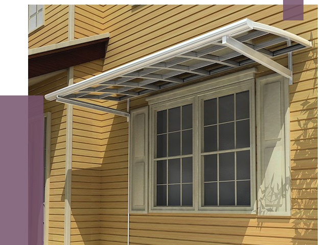 Козырьки над окнами в Асбесте от 7530 руб. — монтаж, покупки | ПРОЛЁТ-Сбс