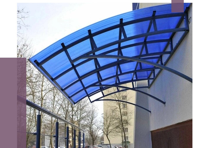 Козырьки из поликарбоната в Асбесте от 4245 руб. под ключ | ПРОЛЁТ-Сбс