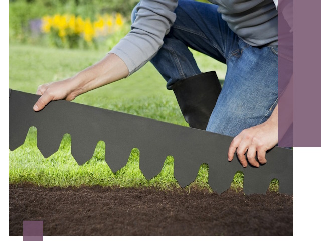 Металлические бордюры для газона в Асбесте — изготовление и монтаж